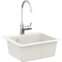 vidaXL Wasbak 80% Kwarts en 20% Hars 470 x 440 mm Wit