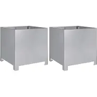 vidaXL Plantenbakken 2 st 40x40x40 cm gegalvaniseerd staal