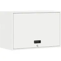 vidaXL Wit 80 x 33 x 35 cm Poedergecoat staal