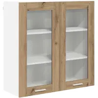 vidaXL Hangkast Artisan Eiken 80 x 31 x 80 cm Bewerkt hout