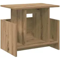 vidaXL TV Stand 50 x 35 x 45 cm Artisan Eiken Bewerkt hout