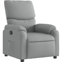 vidaXL Fauteuil verstelbaar stof lichtgrijs