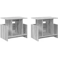 vidaXL TV Stand 2 pcs Grijs Sonoma Bewerkt hout