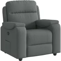 vidaXL Fauteuil verstelbaar stof donkergrijs