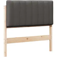 vidaXL Gestoffeerd hoofdbord met hoofdeinde Bruin en Donkergrijs 90 cm