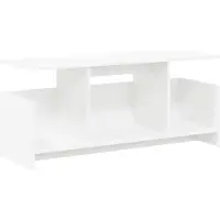 vidaXL TV Stand 102 x 35 x 45 cm Wit Bewerkt hout