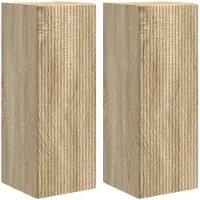 vidaXL TV Wandkast 2 st Sonoma Bewerkt hout