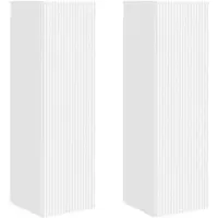 vidaXL TV-wandmeubel, 2 stuks, wit, van houtvezel
