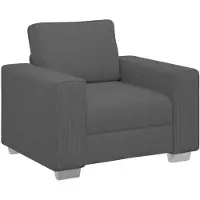 vidaXL Fauteuil 100x77x82 cm corduroy stof donkergrijs