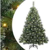 vidaXL Kunstkerstboom met 150 LED met standaard Groen 150 cm PE en PVC