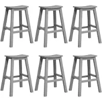 vidaXL Tuin Bar Set 6 st Lichtgrijs HDPE