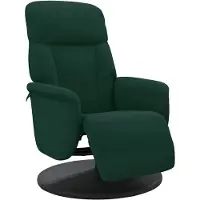 vidaXL Verstelbare fauteuil met voetensteun fluweel donkergroen