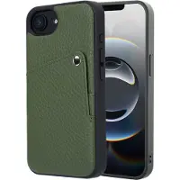 Selencia Riva Backcover met Pashouder voor de Apple iPhone 17e / 16e - Sage Green