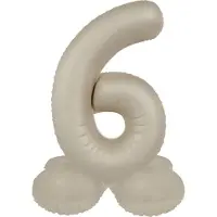 Folat - Staande folieballon Cijfer 6 Creamy Latte - 41 cm