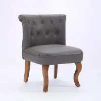 Merax Leren Loungestoel Grijs – Echtleder Fauteuil met Massief Rubberhouten Poten – Comfortabele Accentstoel voor Woonkamer Slaapkamer en Lounge