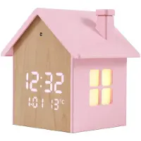 Itotal - Birdhouse Alarm Clock - Pastel Pink