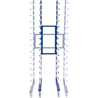 Monster Droogrek Spuitcabine Verfdroogrek Droogwagen - Verstelbaar - 15 drooglagen – Zwenkwielen - Blauw - 300 kg gewichtscapiciteit -> 20 kg per laag