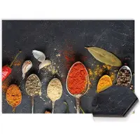 KitchenArt - Spice Essence Spatscherm - 70x50 cm - Spatscherm Achterwand Keuken - Spatwand Keuken