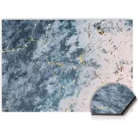 KitchenArt - Elegant Ocean Marble Spatscherm - 100x50 cm - Spatscherm Achterwand Keuken - Spatwand Keuken