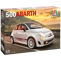 Wittmax Modelbouwpakket Auto - 3674 Fiat 500 Abarth 500 - Italiaanse Auto Plastic - 1:24 - Modelbouw