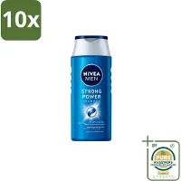 Nivea 10 x MEN – Shampoo – Strong Power – 250 ml - Grootverpakking - Kabel - Kabels - Kabelsysteem - Kabelsysteem
