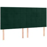 vidaXL Hoofdbord donkergroen 180x5x118/128 cm fluweel