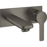 GROHE Wastafelmengkraan Lineare New M-Size Tweegats Wand Hard Graphite Geborsteld