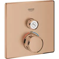 GROHE Opbouwdeel grohtherm smartcontrol douche t, vierkant warm sunset geborsteld