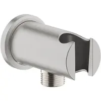 GROHE Rainshower Wandaansluitbocht - 1/2" - met houder - ronde rozet - Supersteel (RVS)