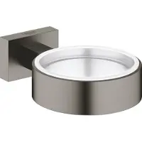 GROHE Houder Essentials Cube Hard Graphite Geborsteld