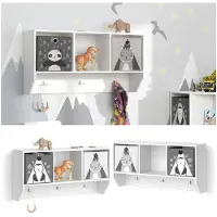 Vicco Luigi Wandrek kinderkamer – 31 x 56 cm met 2 vouwboxen opt.1 Wit