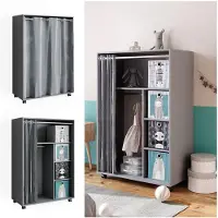 Vicco Doros Kledingopslagkast – 100 x 146.6 cm met vouwboxen Grijs