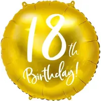 Party-Decoration Partydeco - Folieballon 18th Birthday gold