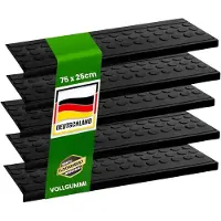 Karat Rubberen trapmat Coin - 25 x 75 cm - Zwart - 1 Stuk - Antislip voor traptreden - Voor Buiten