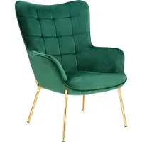Notio Living Boris-Beklede Accent Stoel in Fluweel Groen