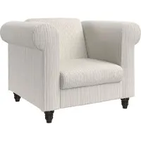Dorel Home Chesterfield-fauteuil Felix II in breed ribfluweel met rugleuning 3-voudig verstelbaar, benen massief hout, zithoogte 46 cm