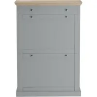 Loft 24 Binz-Schoenenkast - 2 Kleppen 1 Lade - Grijs Eikenlook