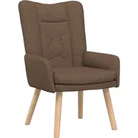 vidaXL Fauteuil Bruin 63 x 67 x 94 cm Stof en multiplex