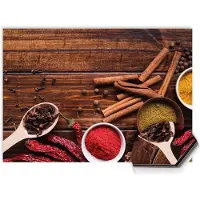 KitchenArt - Warm Spice Harmony Spatscherm - 60x40 cm - Spatscherm Achterwand Keuken - Spatwand Keuken