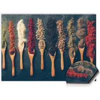 KitchenArt - Spice Palette Spatscherm - 90x45 cm - Spatscherm Achterwand Keuken - Spatwand Keuken