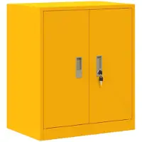 vidaXL Opbergkast Mosterdgeel 60 x 40 x 70 cm Staal