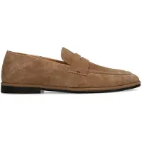 Manfield Taupe suède loafers | Maat 46