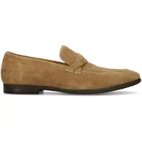 Manfield Taupe suède loafers | Maat 44
