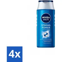 Nivea MEN – Shampoo – Strong Power – 250 ml - Voordeelverpakking - 4 stuks