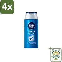 Nivea MEN – Shampoo – Strong Power – 250 ml - Voordeelverpakking - 4 stuks - Krachtig haar - Zichtbaar sterker
