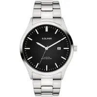 s.Oliver Analoog horloge zwart / zilver