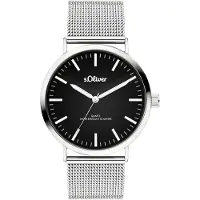 s.Oliver Analoog horloge zwart / zilver