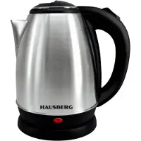 Hausberg HB-3615 Elektrische Waterkoker 1500 W | RVS Kettle 1,7–1,8 L Met Automatische Uitschakeling & 360° Draaibare Basis – Snel Water Koken