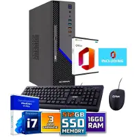 Screenon Ultra SFF i7 Office PC - Business Office Computer | 16 GB RAM | 512GB SSD M.2 | DVD±RW | Windows 11 Pro | WiFi-Bluetooth | Inclusief Muis & Toetsenbord & Microsoft Office