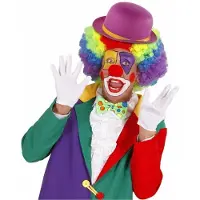 Widmann - Clown & Nar Kostuum - Bolhoed Roos Met Goudgeel Lintje - Geel - Carnavalskleding - Verkleedkleding